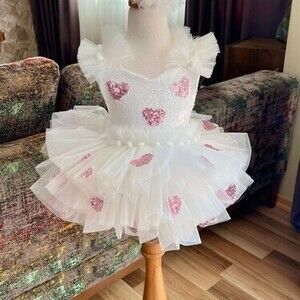 Valentines Day Outfit for Baby Girl,Toddler Valentines Dress,First Birthday Dre…